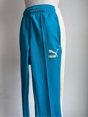 Puma Aqua track pants cream side stripe